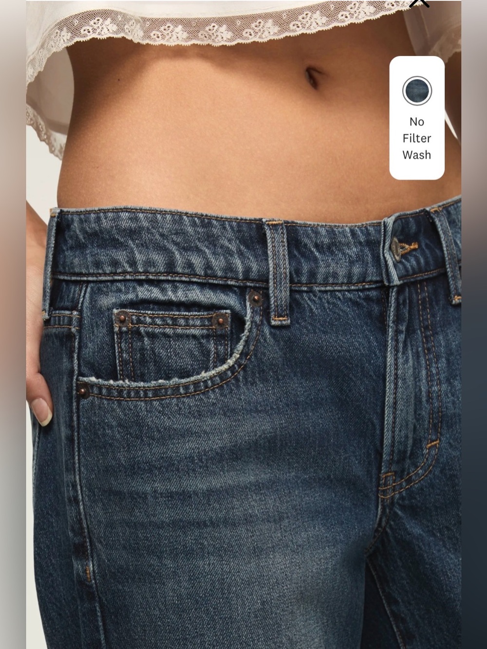 Lucky Brand THE BAGGY Jeans in Dark Blue Denim - Picture 2 of 6